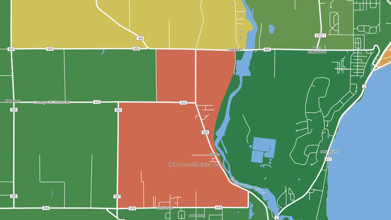 Groos, MI Map of Murder Rates