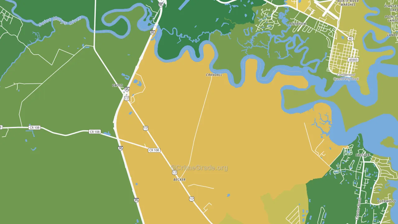 Gross, FL Map of Murder Rates