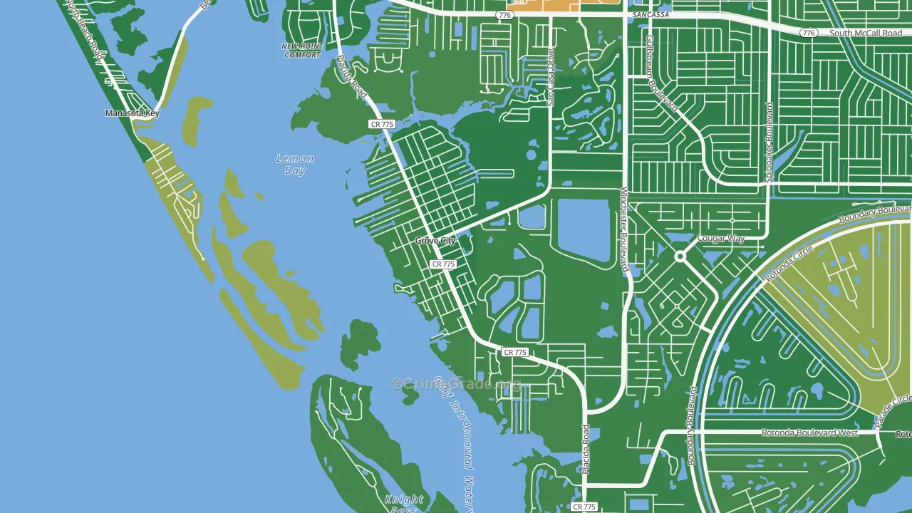 Grove City, FL Map of Murder Rates