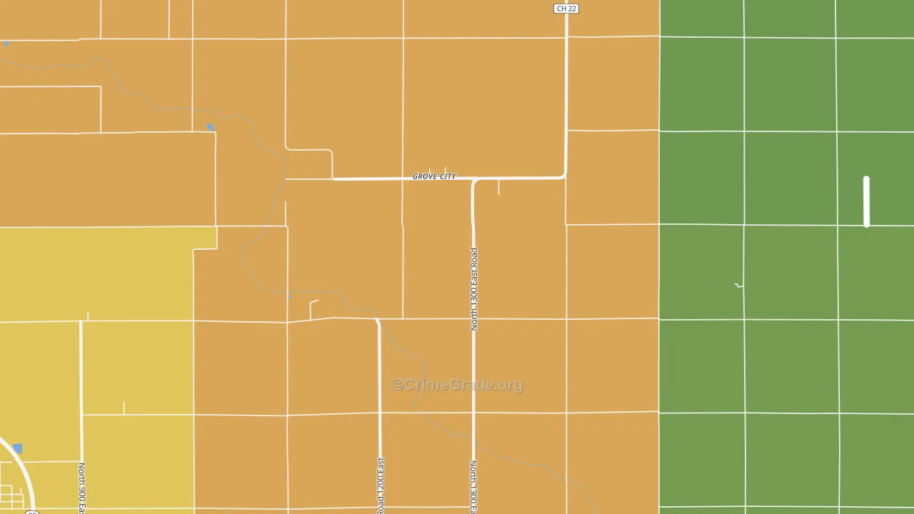 Grove City, IL Map of Murder Rates