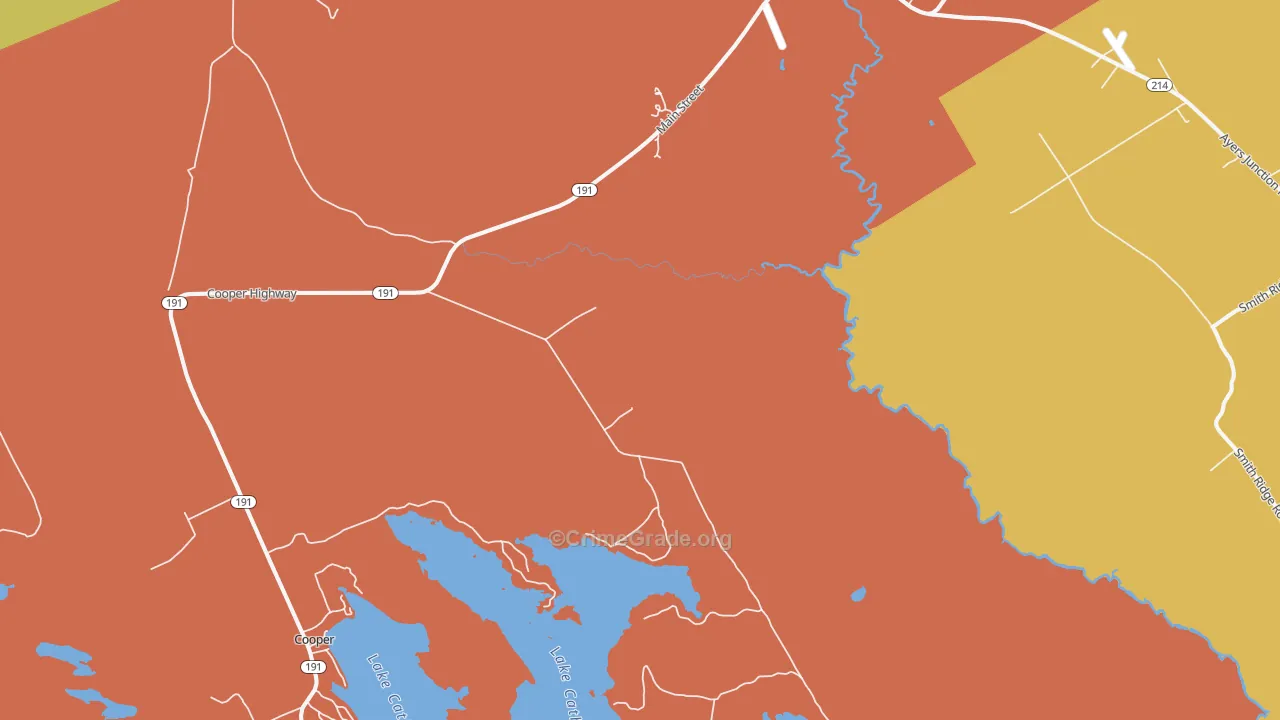Grove, ME Map of Murder Rates