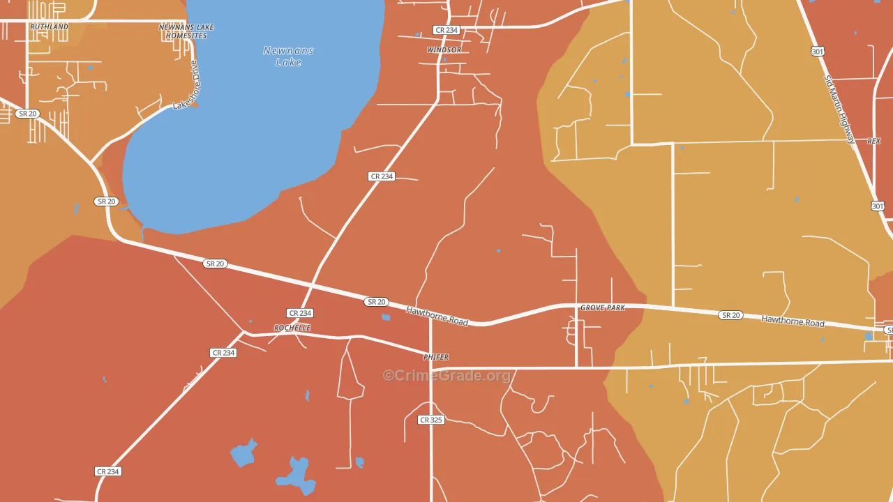 Grove Park, FL Map of Murder Rates
