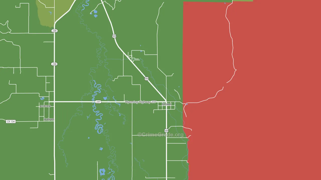 Grover, WY Map of Murder Rates