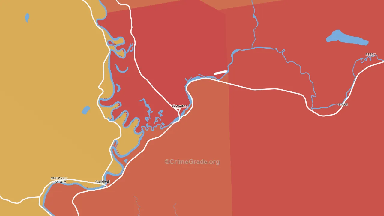 Groveton, NH Map of Murder Rates