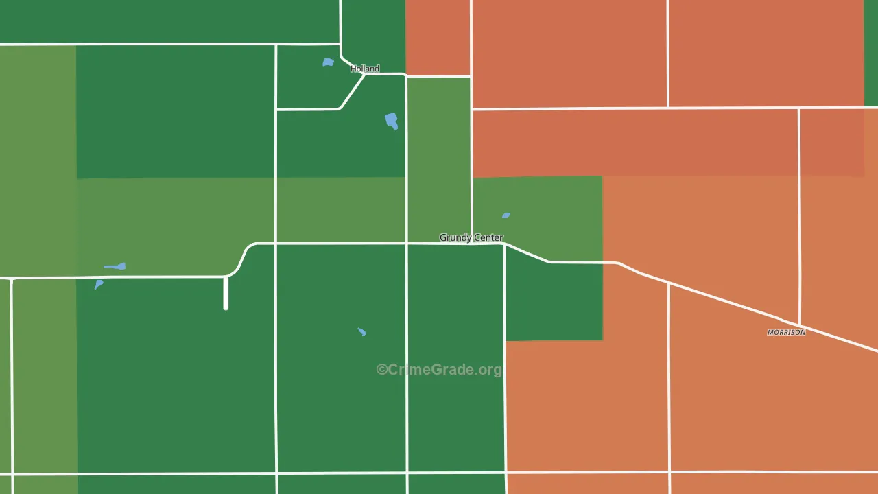Grundy Center, IA Map of Murder Rates