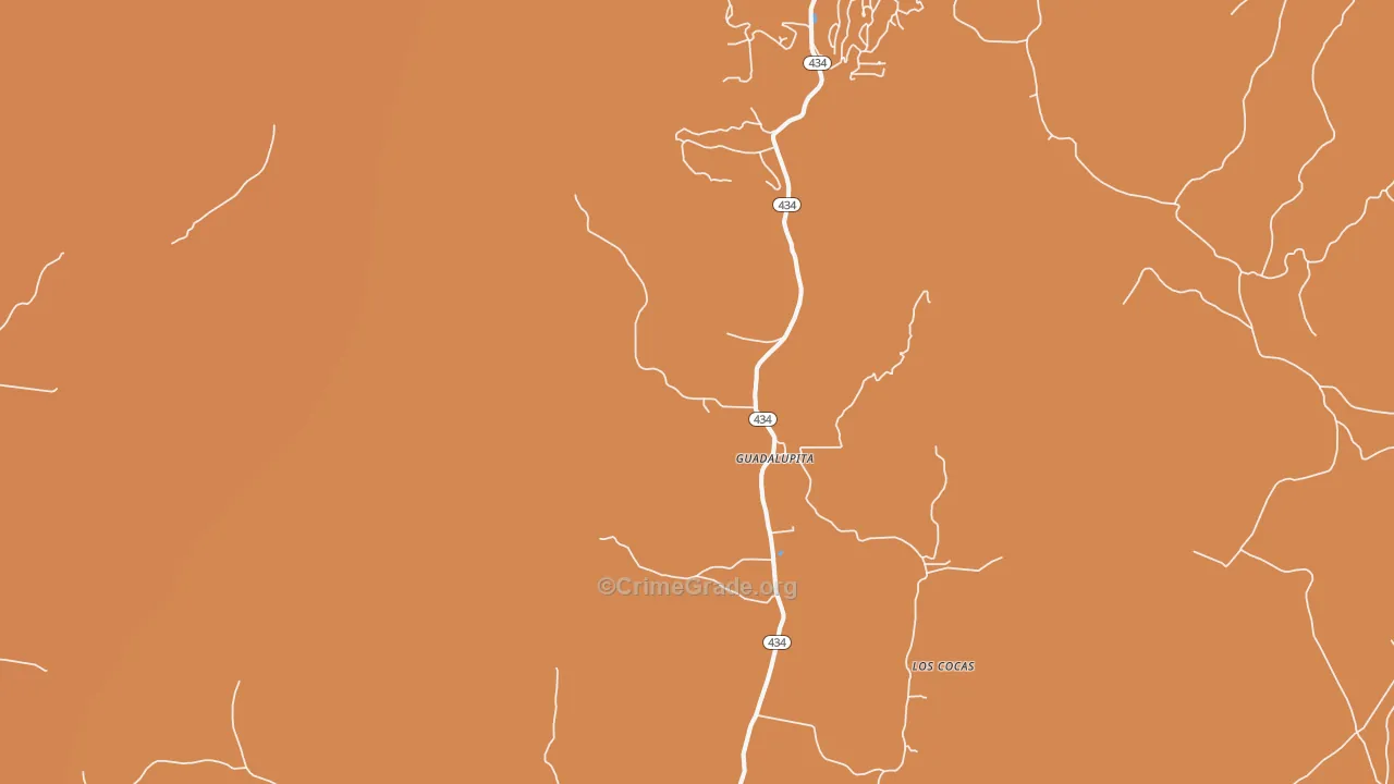 Guadalupita, NM Map of Murder Rates