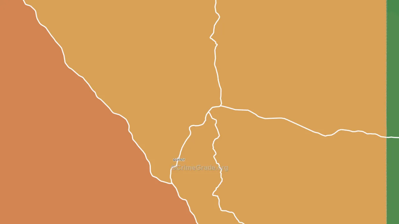 Guffey, CO Map of Murder Rates