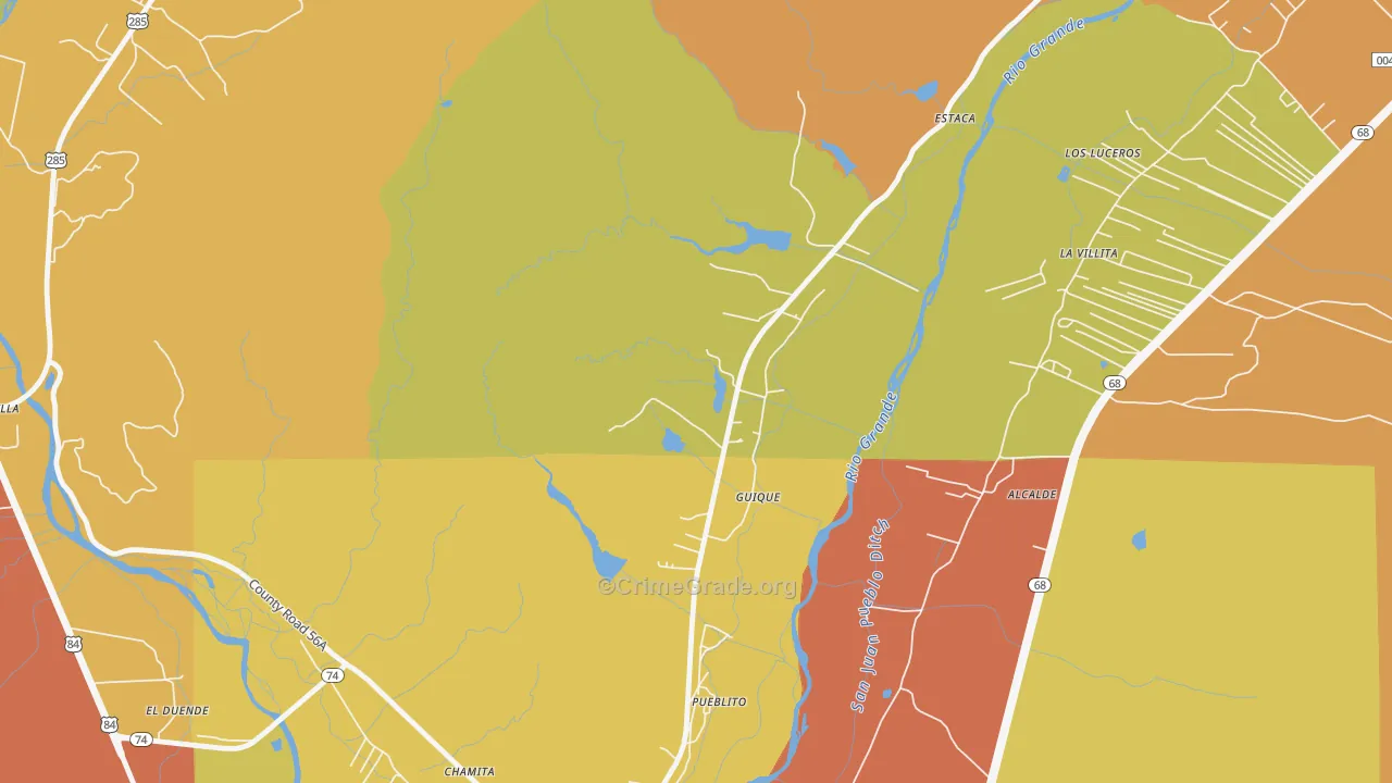 Guique, NM Map of Murder Rates