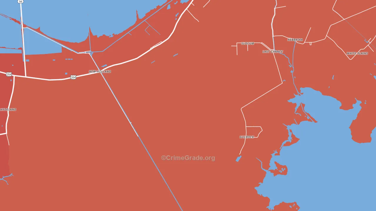 Gulrock, NC Map of Murder Rates
