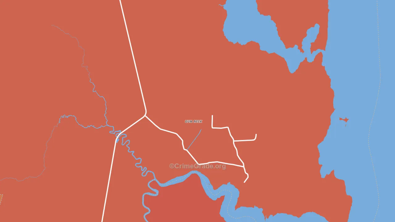 Gum Neck, NC Map of Murder Rates
