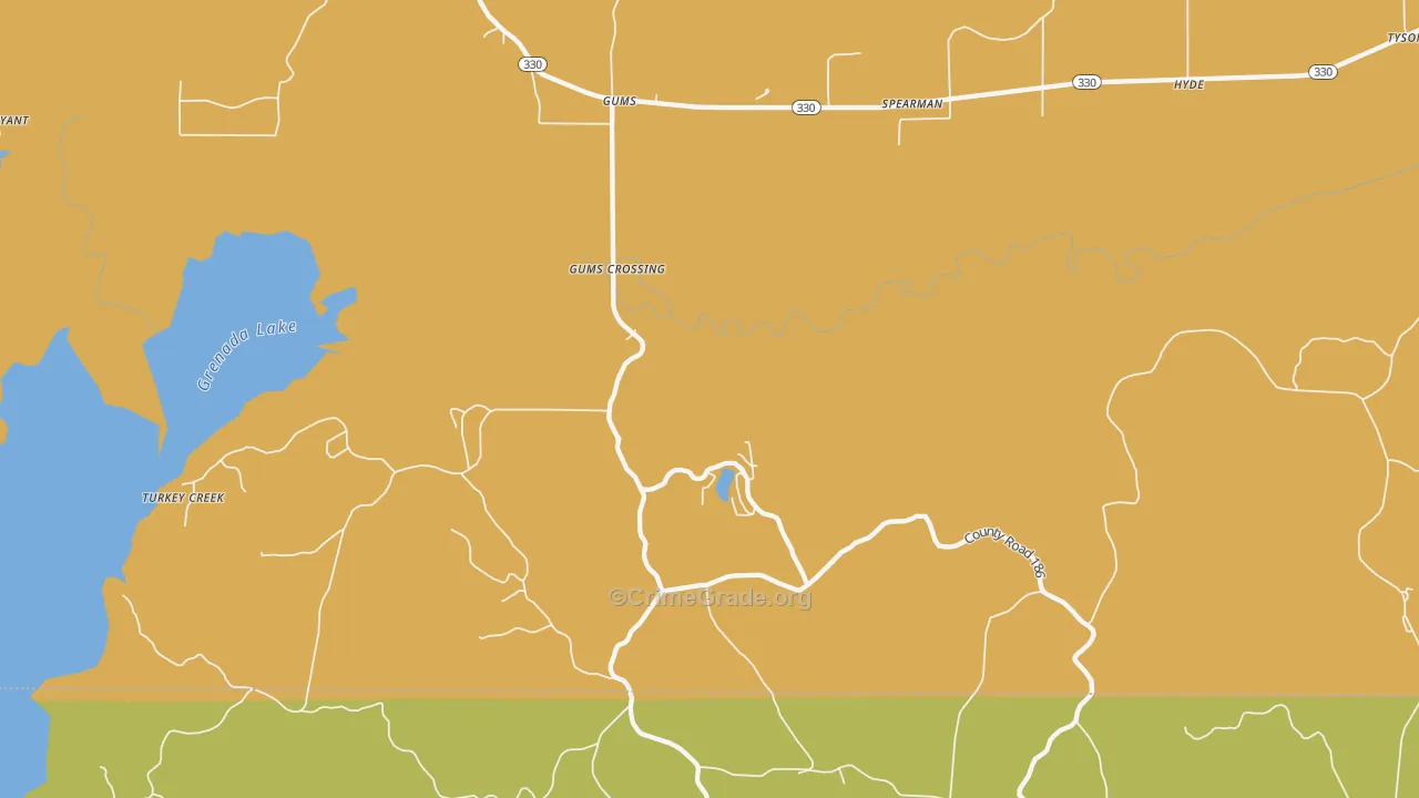 Gums, MS Map of Murder Rates