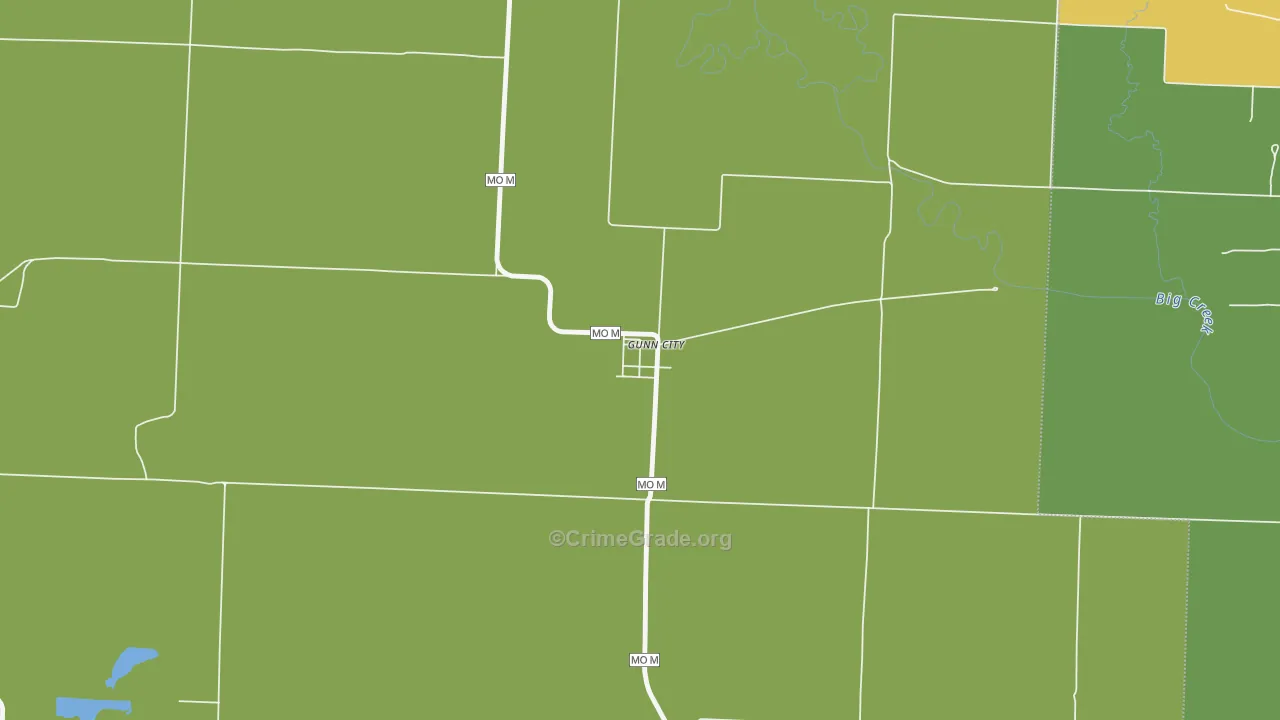 Gunn City, MO Map of Murder Rates