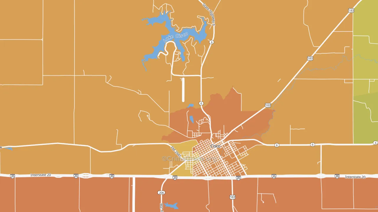 Gunsight, TX Map of Murder Rates