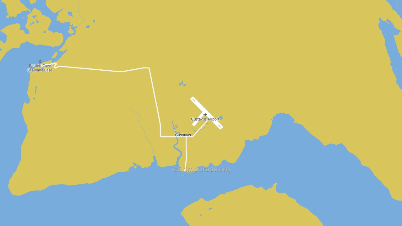 Gustavus, AK Map of Murder Rates
