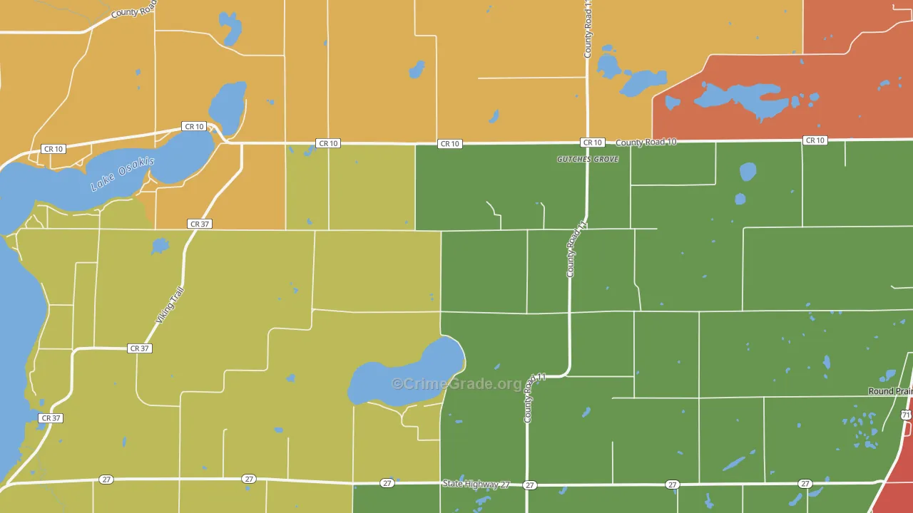 Gutches Grove, MN Map of Murder Rates