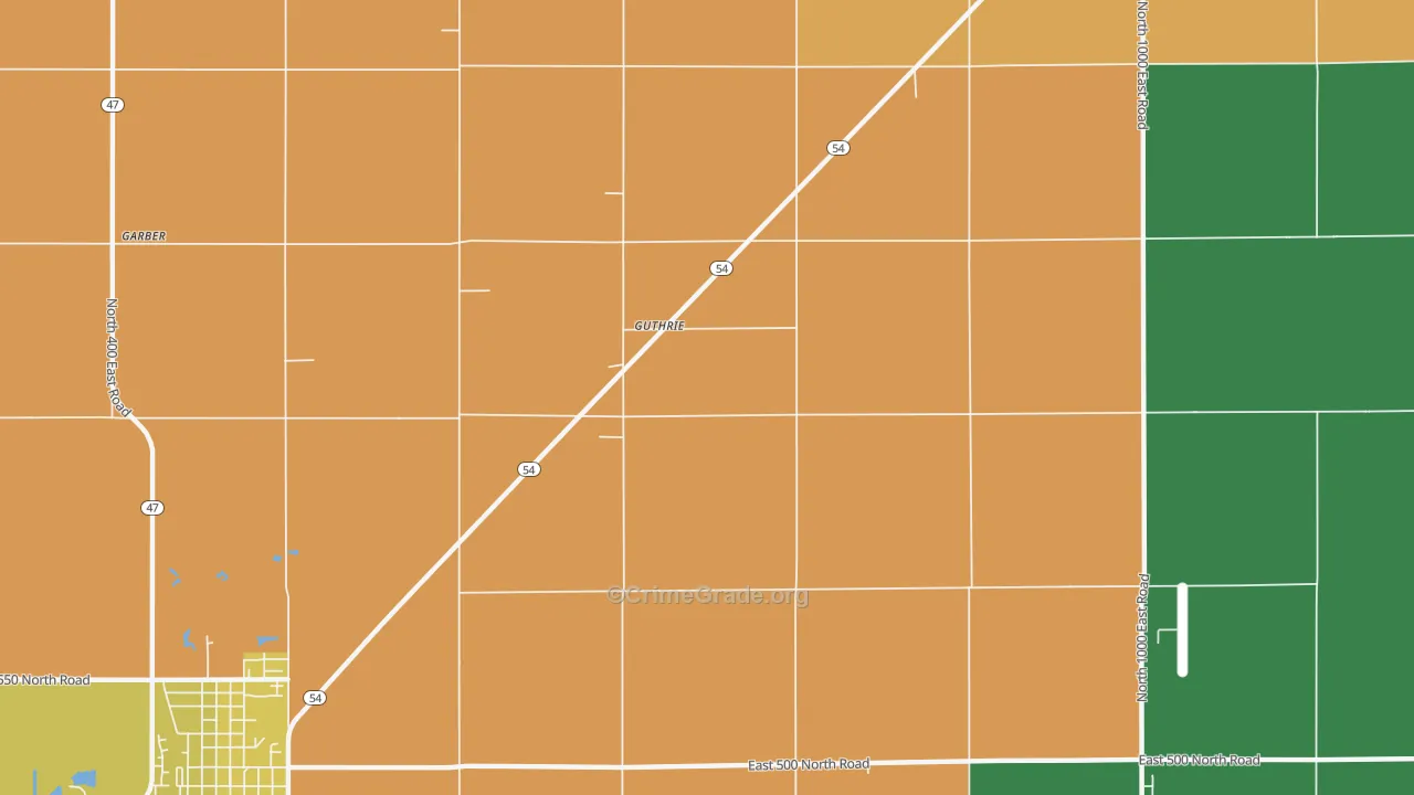 Guthrie, IL Map of Murder Rates