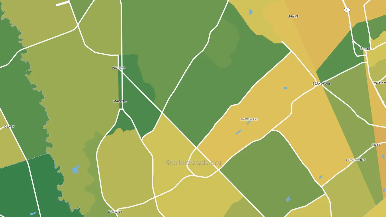Guyton, GA Map of Murder Rates
