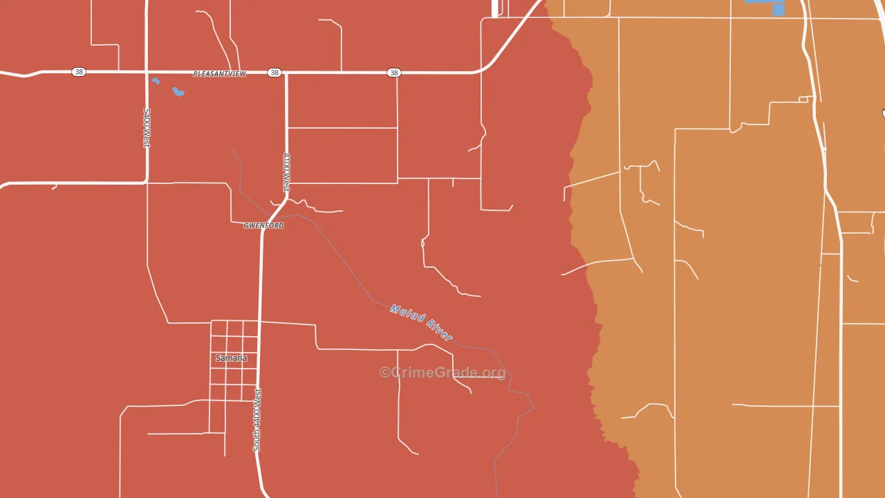 Gwenford, ID Map of Murder Rates