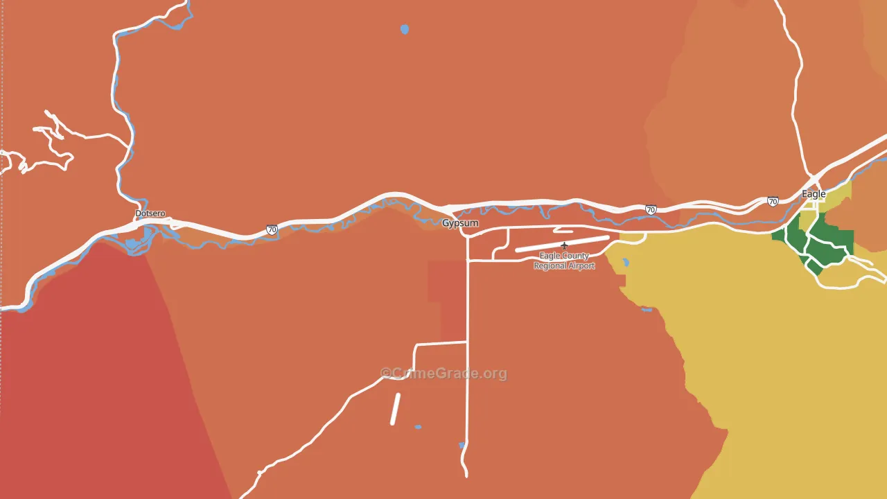 Gypsum, CO Map of Murder Rates