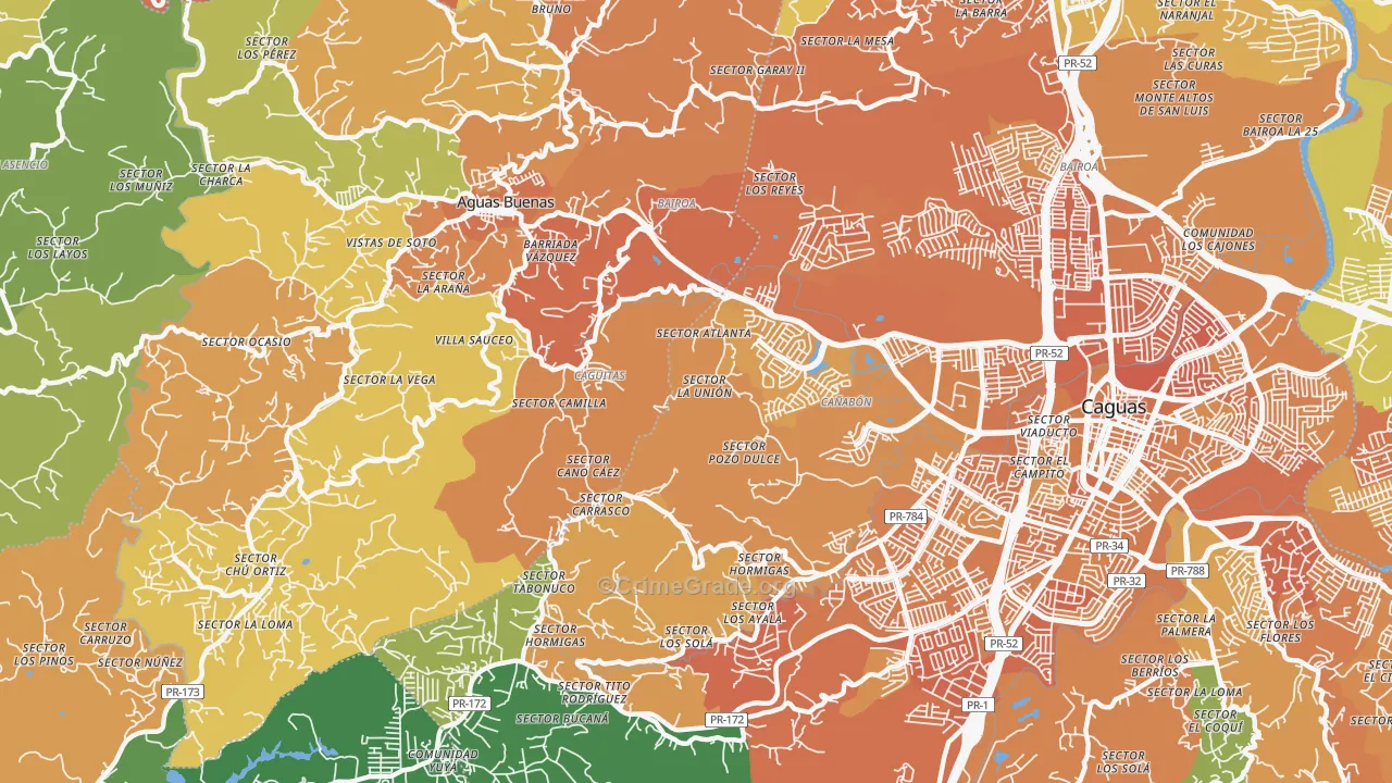 Hacienda San Jose, PR Map of Murder Rates
