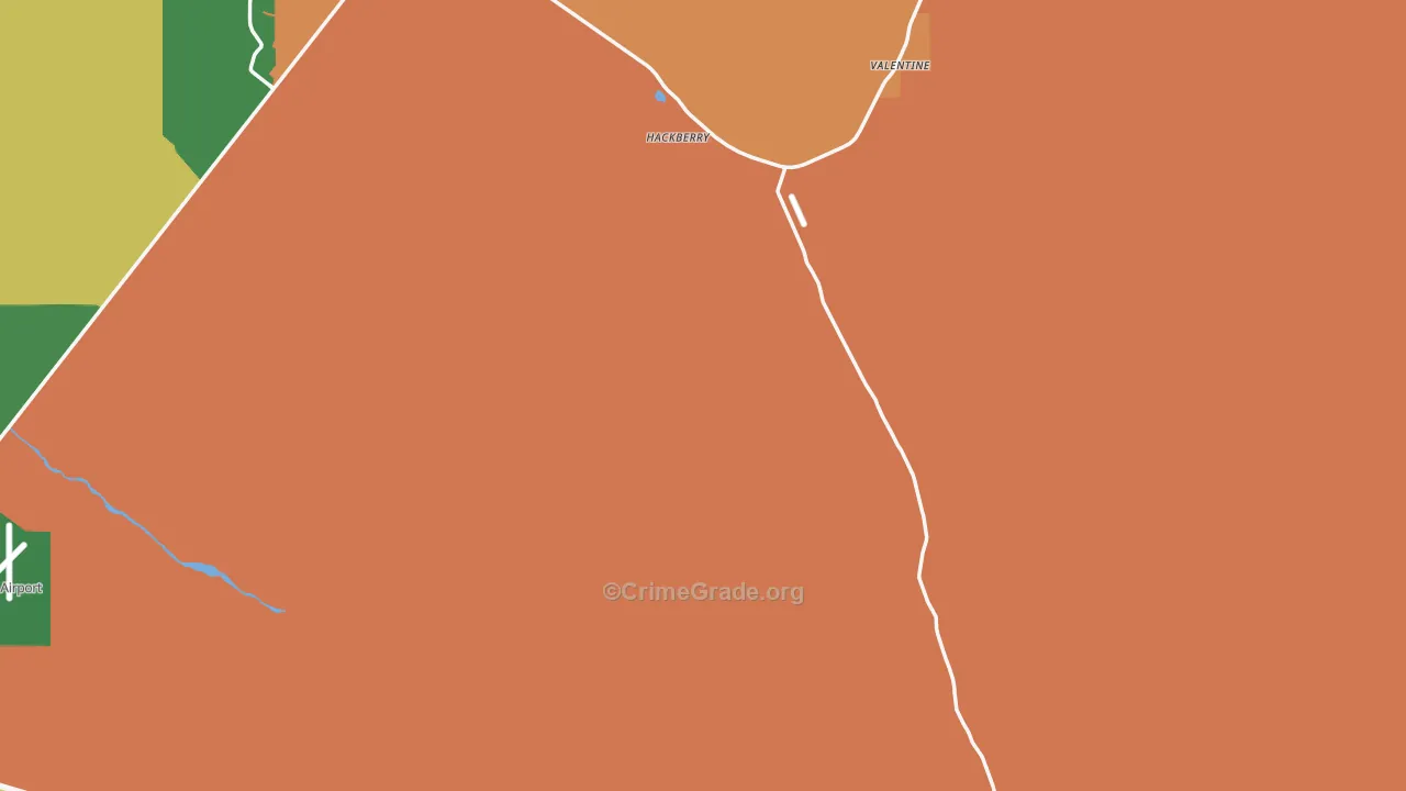 Hackberry, AZ Map of Murder Rates