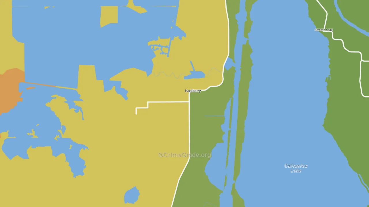 Hackberry, LA Map of Murder Rates