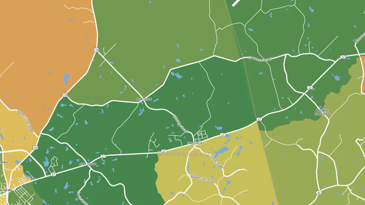 Haddock, GA Map of Murder Rates