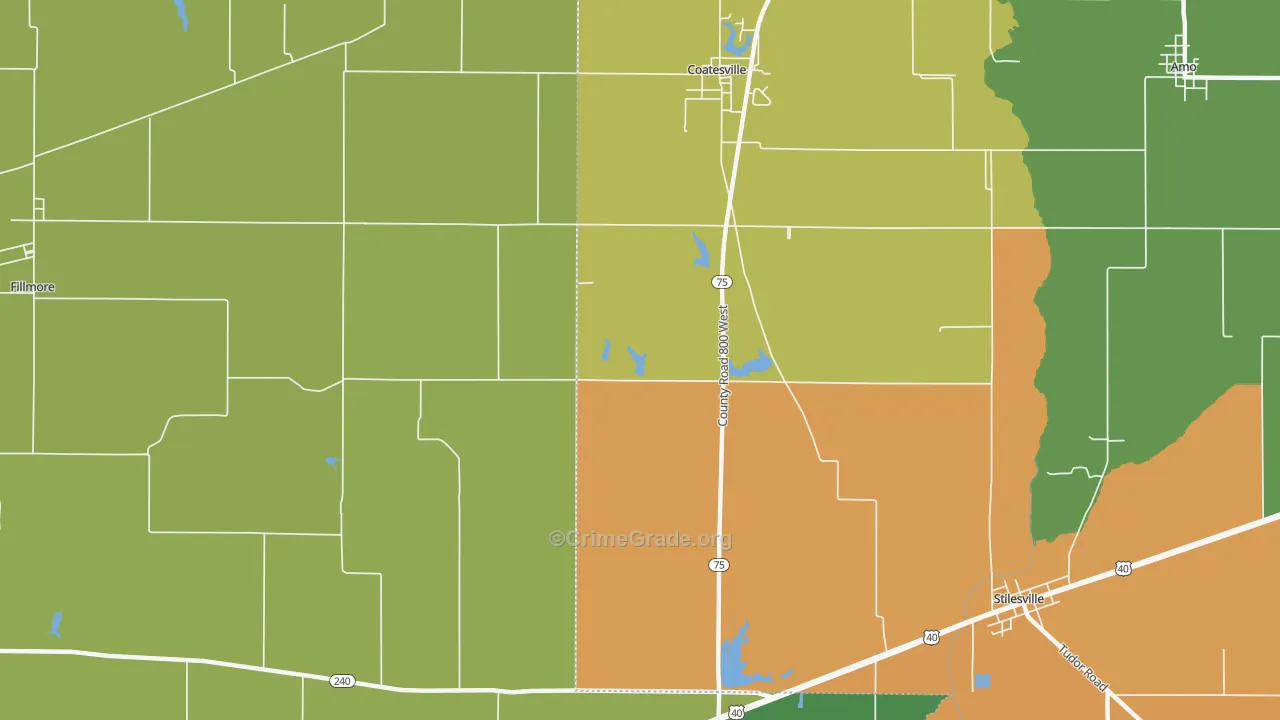 Hadley, IN Map of Murder Rates