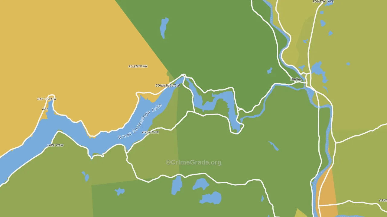 Hadley, NY Map of Murder Rates