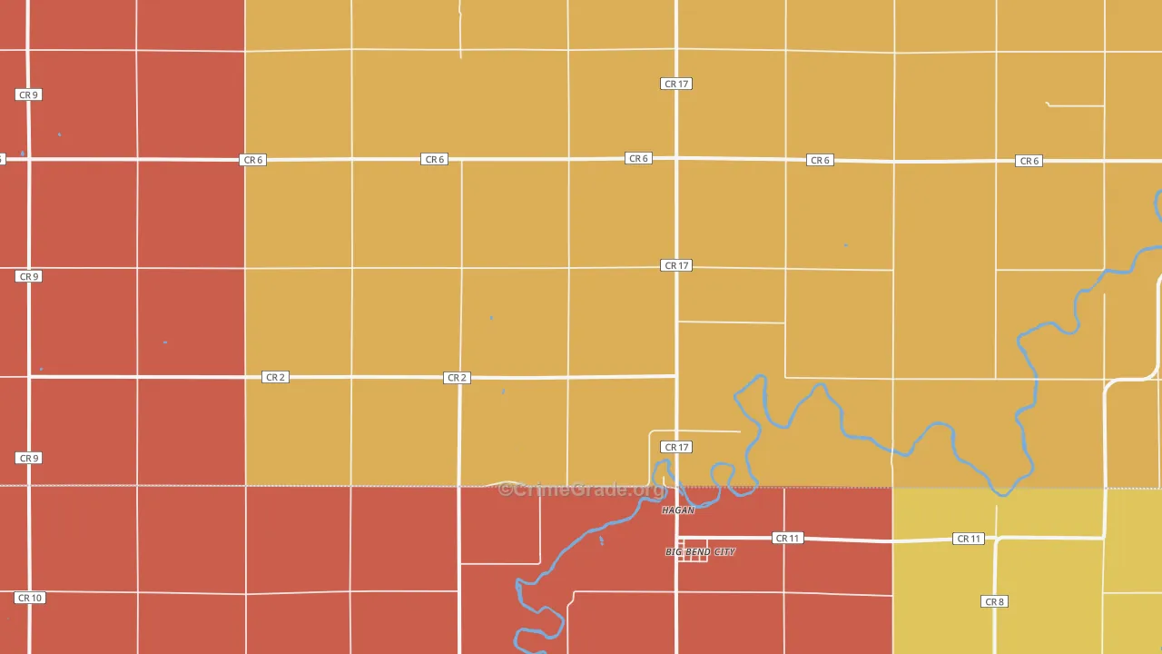 Hagan, MN Map of Murder Rates