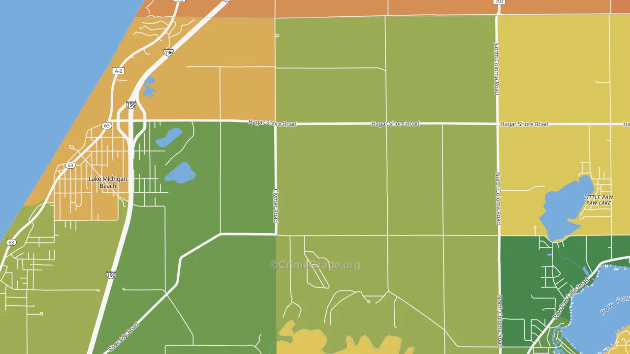 Hagar Shores, MI Map of Murder Rates