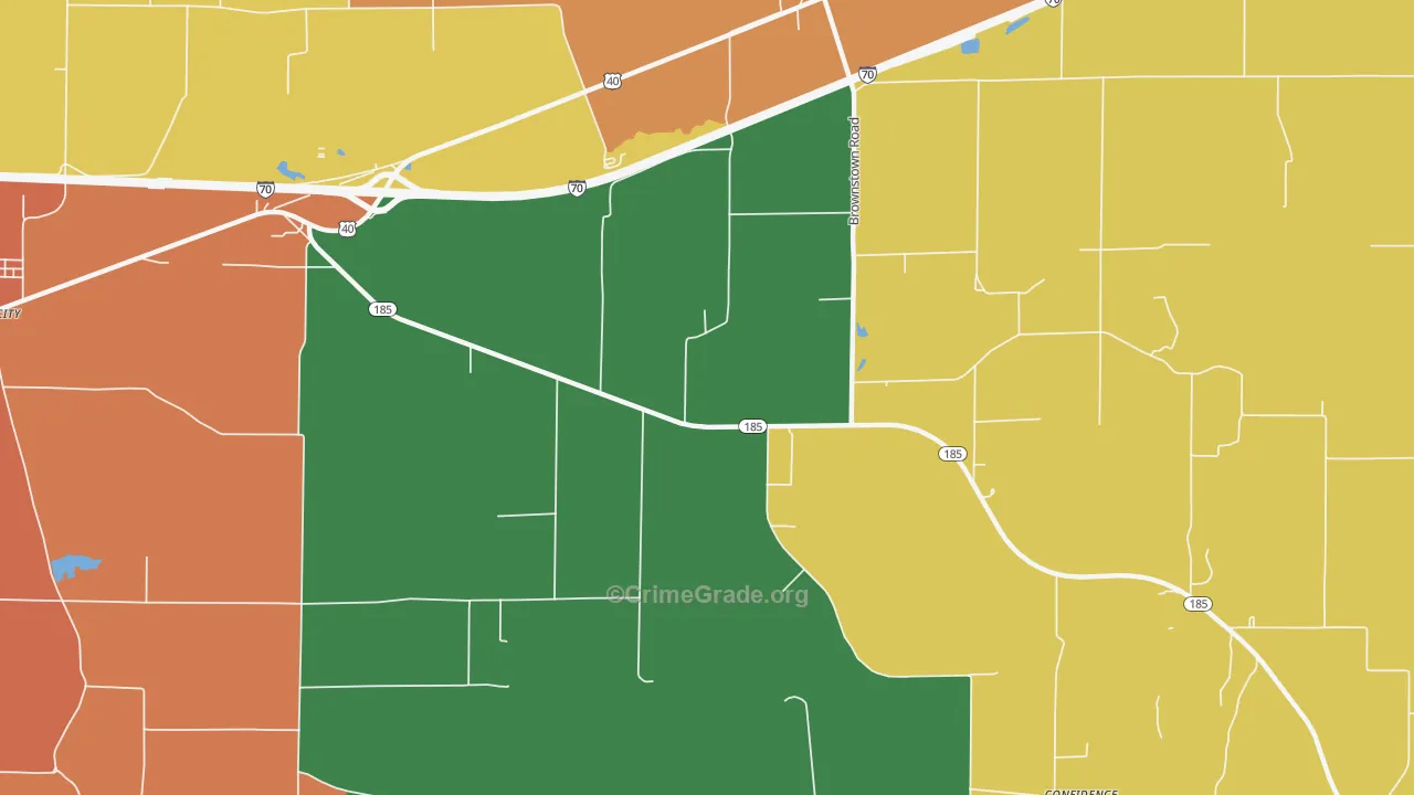 Hagarstown, IL Map of Murder Rates