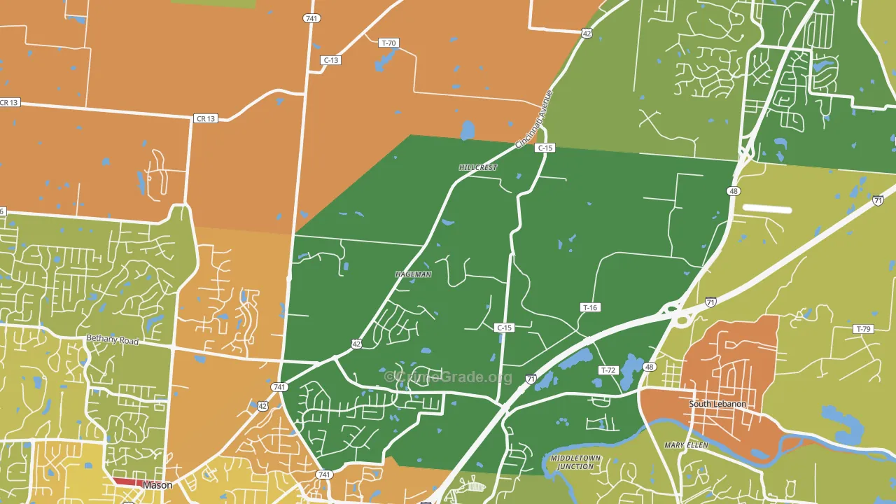 Hageman, OH Map of Murder Rates