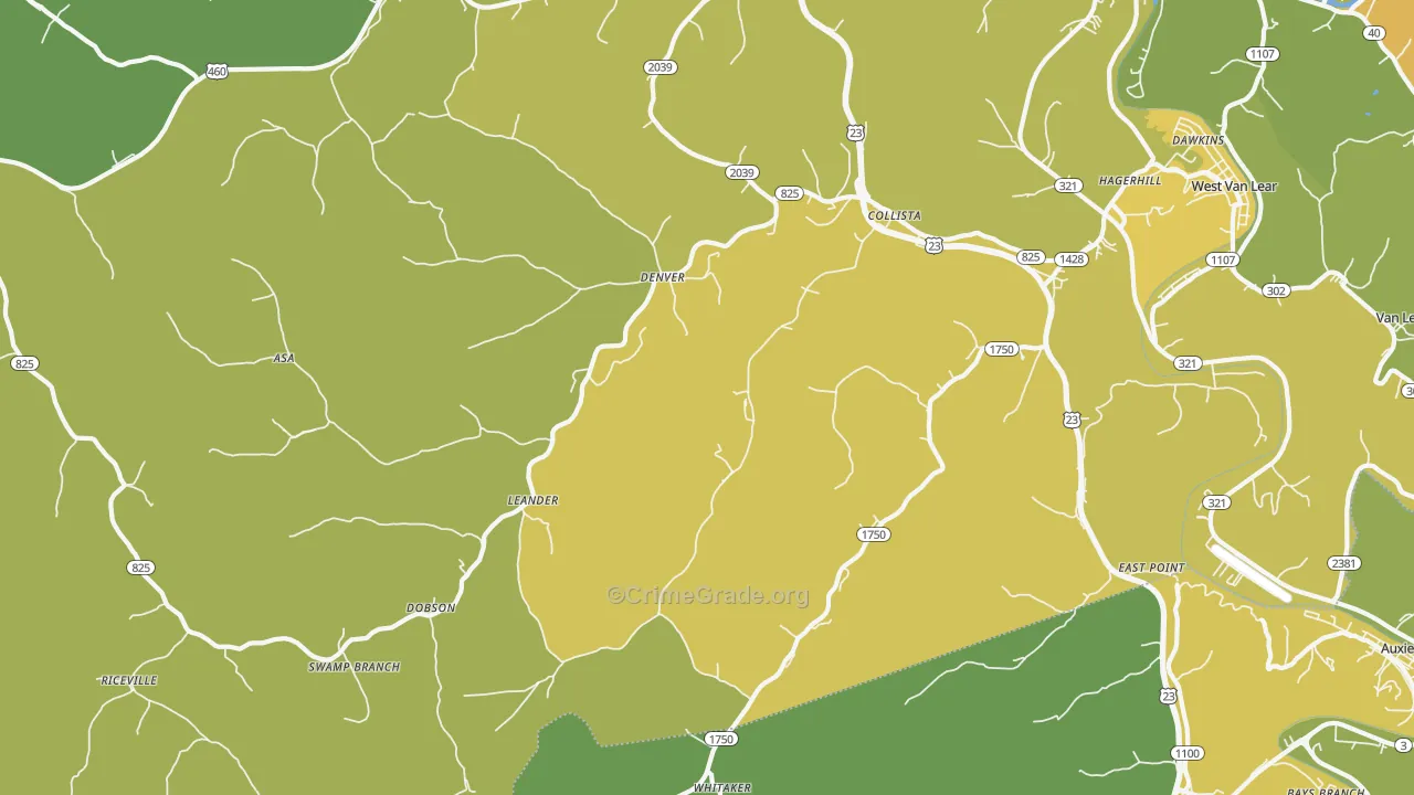 Hagerhill, KY Map of Murder Rates