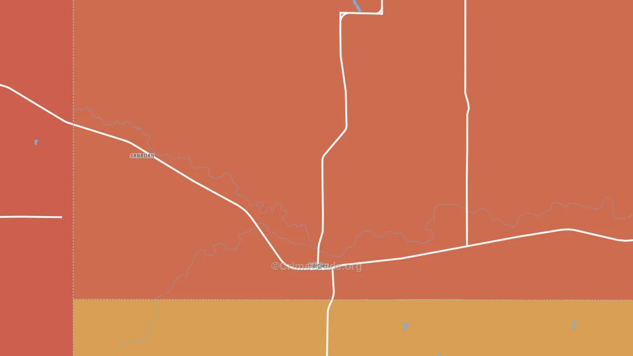 Haigler, NE Map of Murder Rates