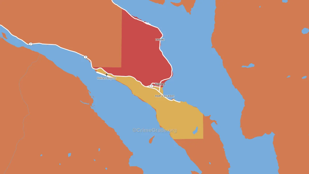 Haines, AK Map of Murder Rates
