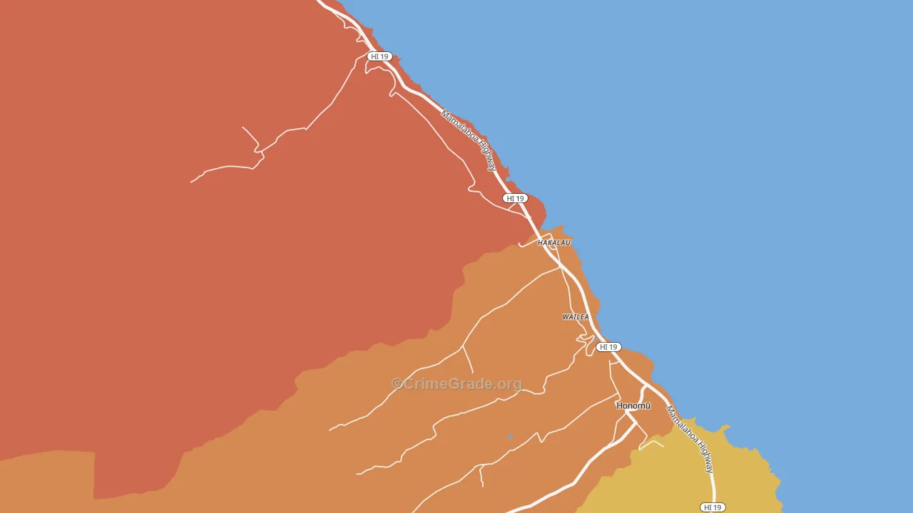 Hakalau, HI Map of Murder Rates