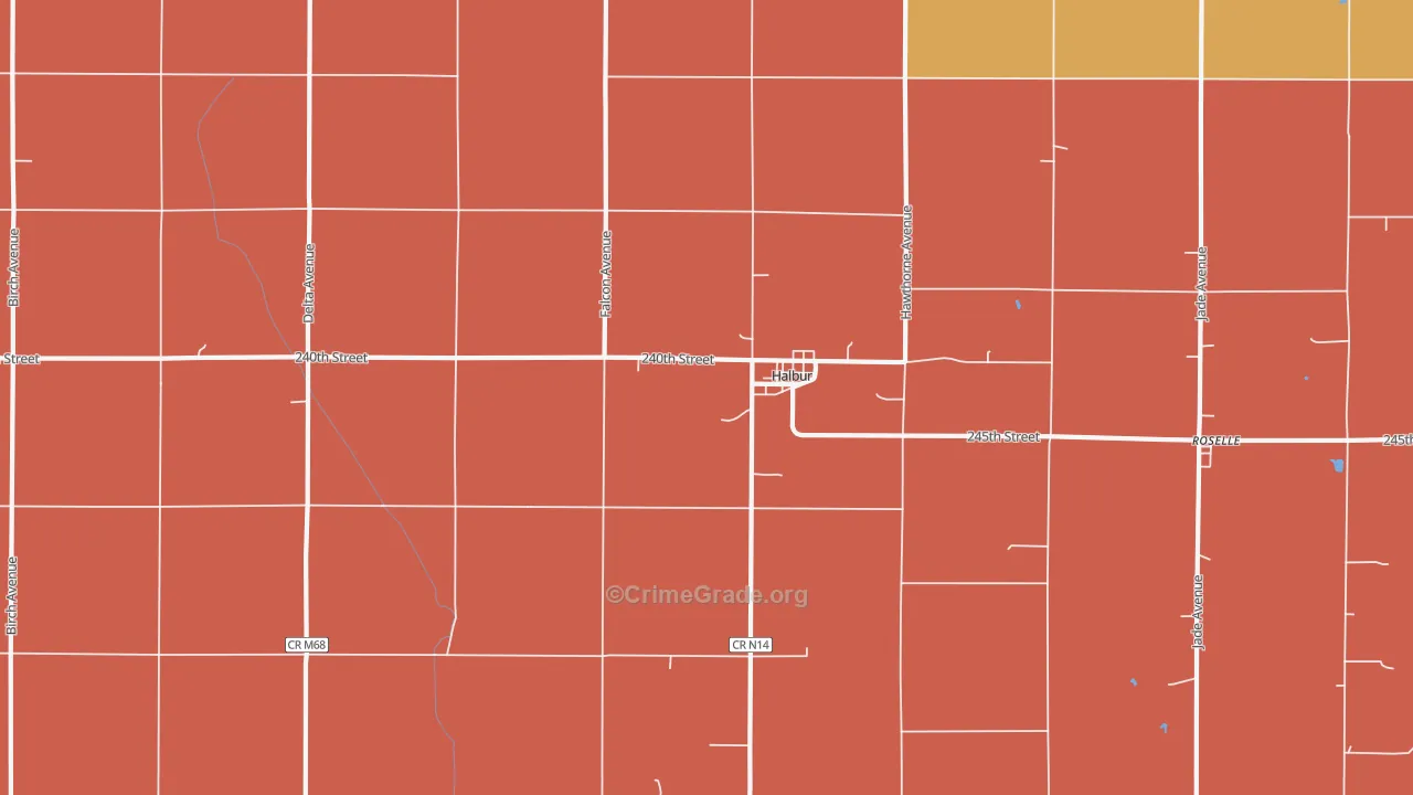 Halbur, IA Map of Murder Rates