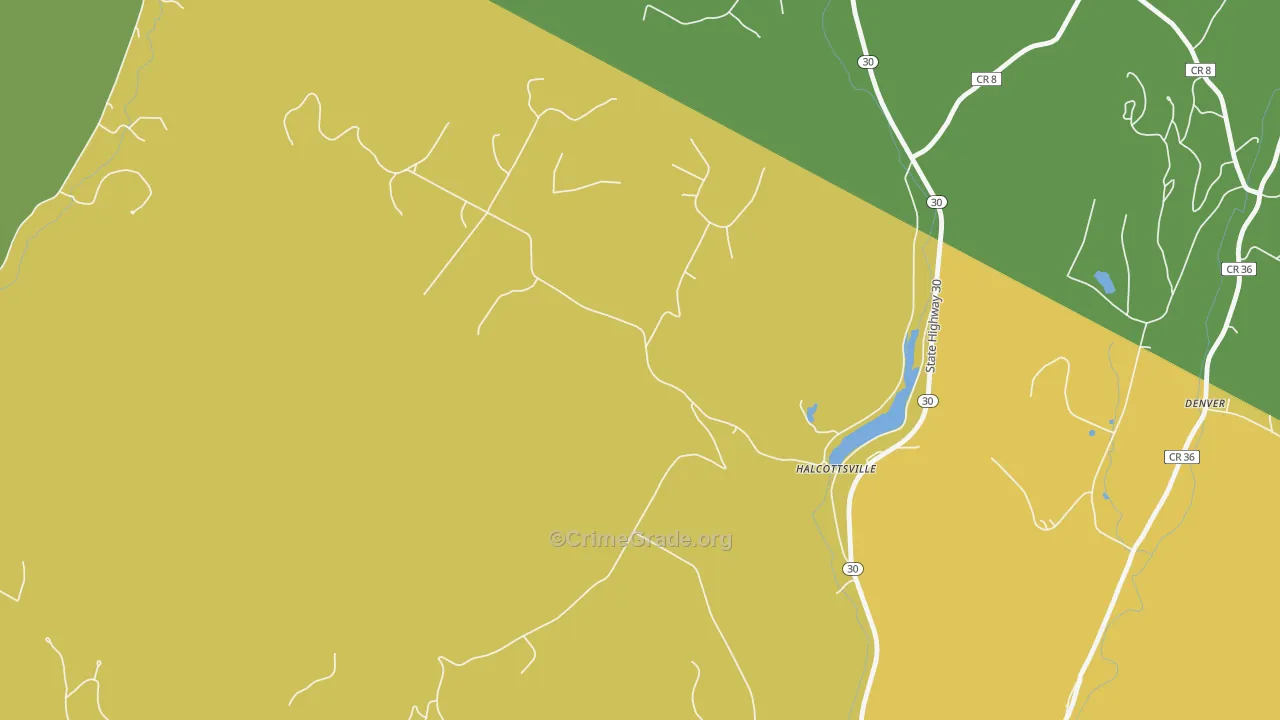 Halcottsville, NY Map of Murder Rates
