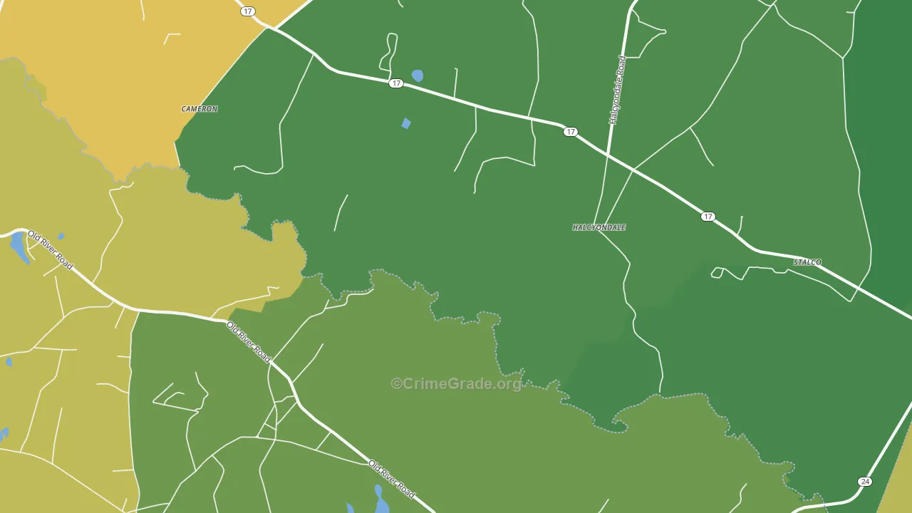 Halcyondale, GA Map of Murder Rates