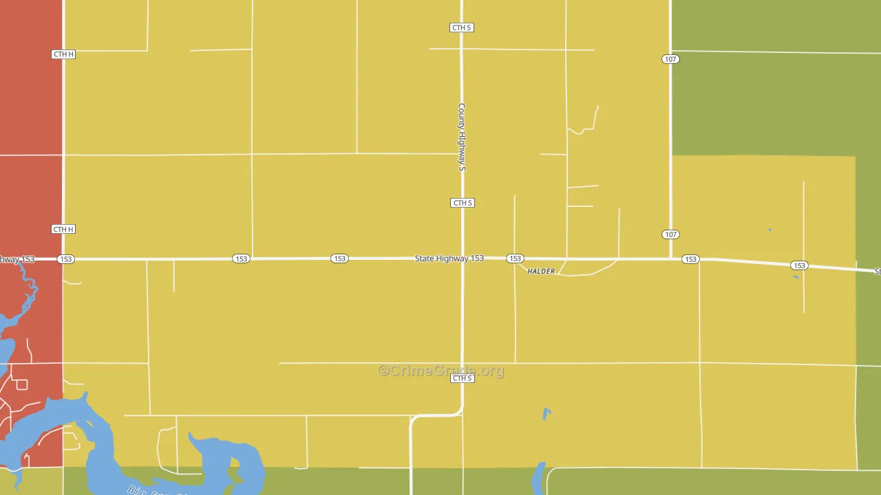 Halder, WI Map of Murder Rates