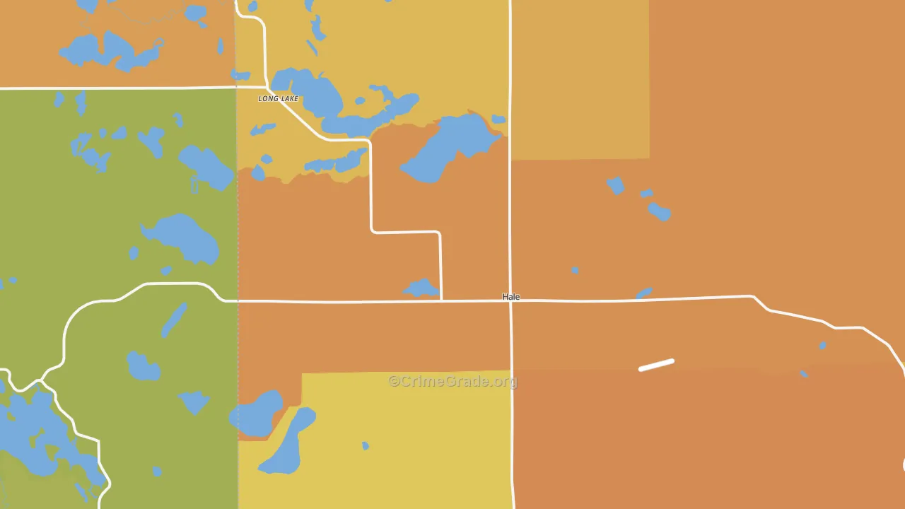 Hale, MI Map of Murder Rates