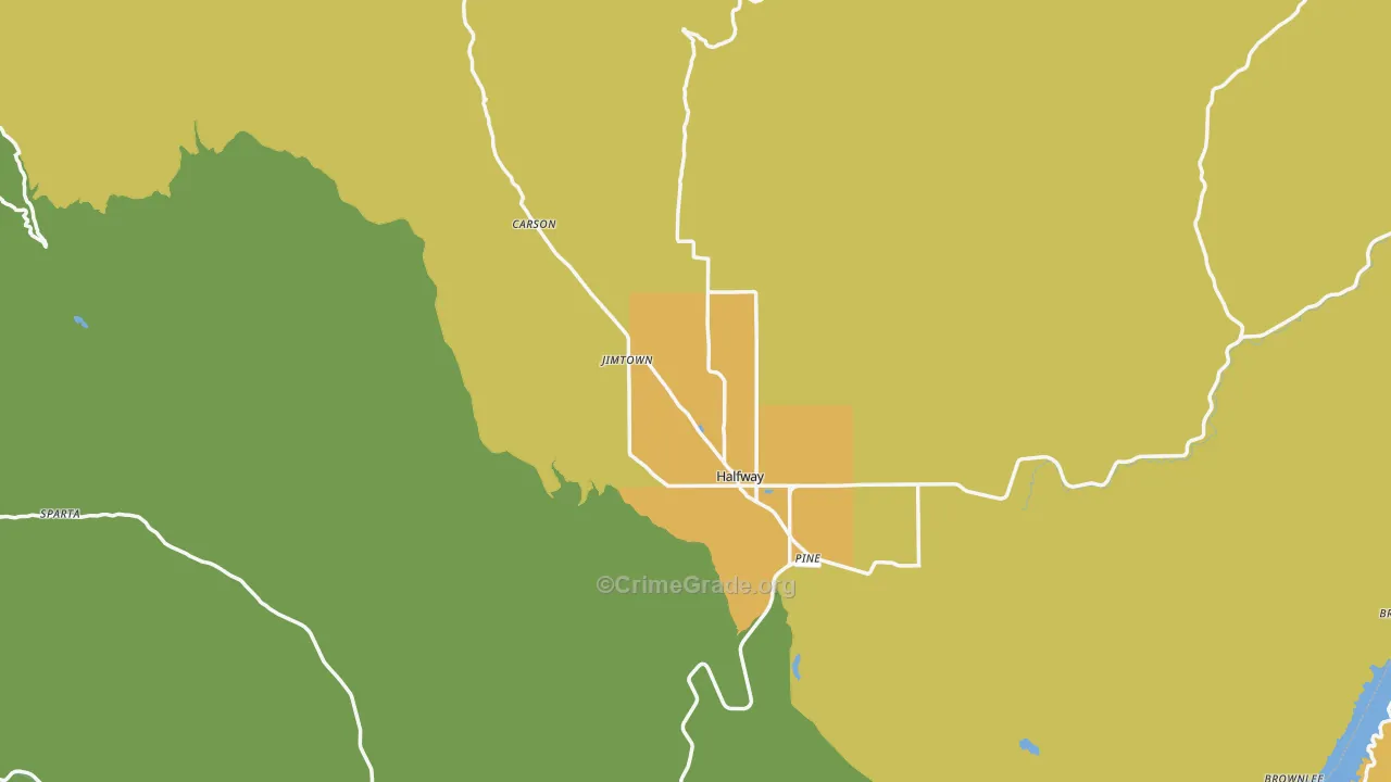 Halfway, OR Map of Murder Rates