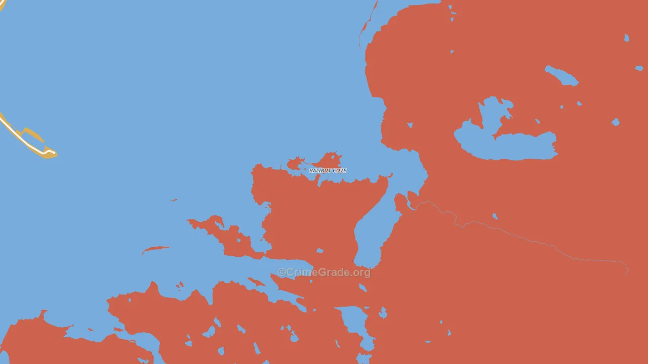 Halibut Cove, AK Map of Murder Rates