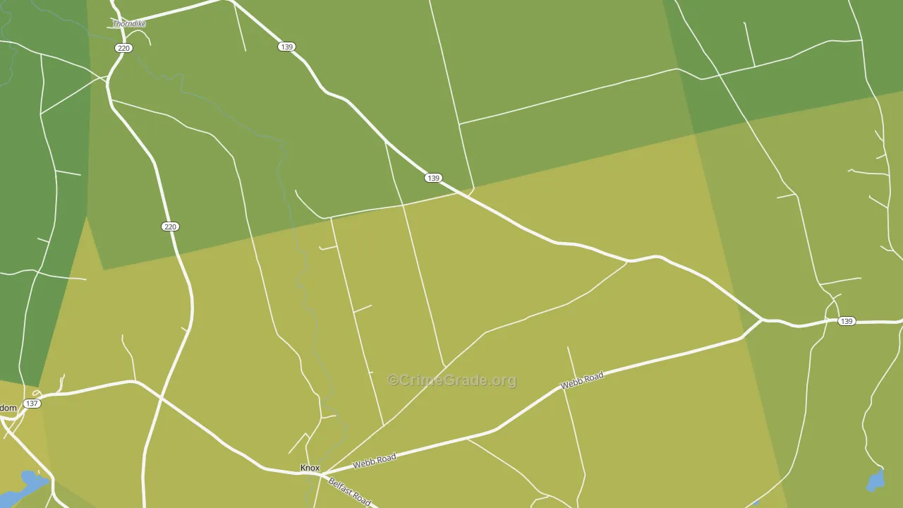 Halldale, ME Map of Murder Rates