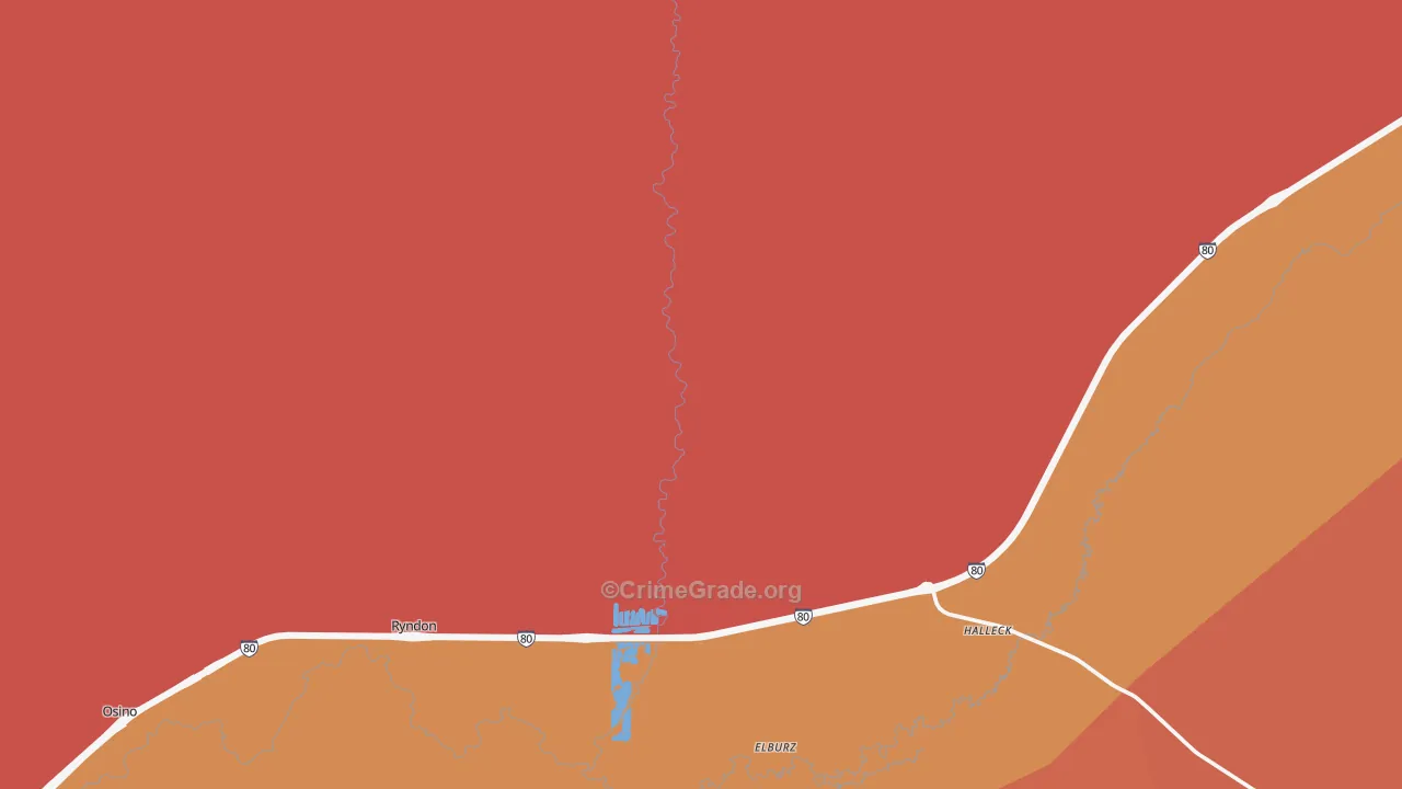 Halleck, NV Map of Murder Rates