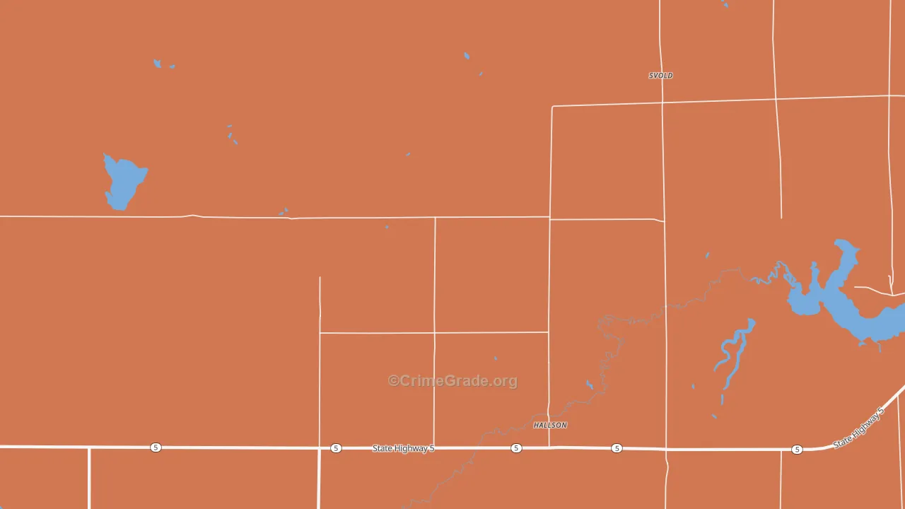 Hallson, ND Map of Murder Rates