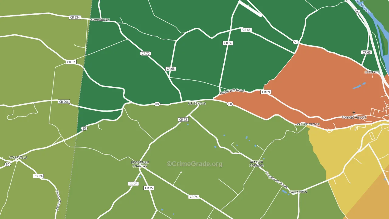 Hallsville, NY Map of Murder Rates