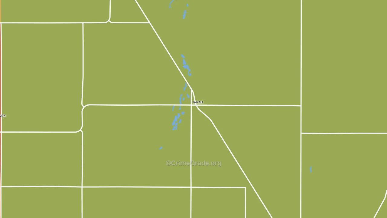 Halma, MN Map of Murder Rates