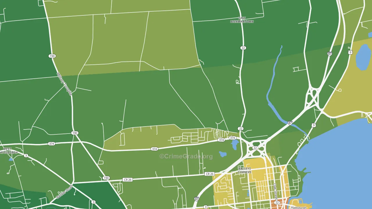Halseys Corners, NY Map of Murder Rates